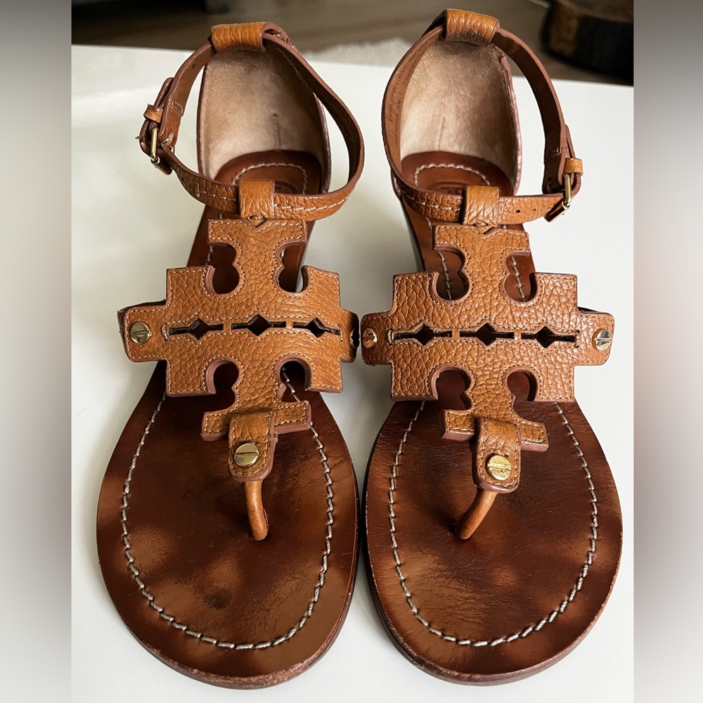Tory Burch Chandler Wedge Sandals | Color Tan | Size 6